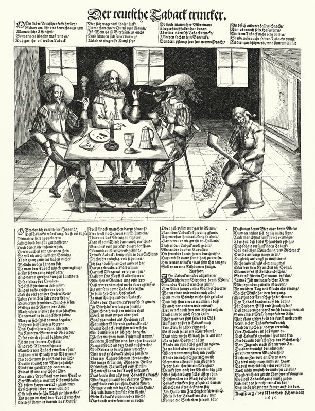 De tyske tobakksdrikkerne (gravering) av German School
