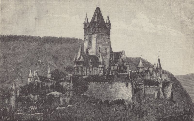 Det keiserlige slott, Cochem, Tyskland av German School