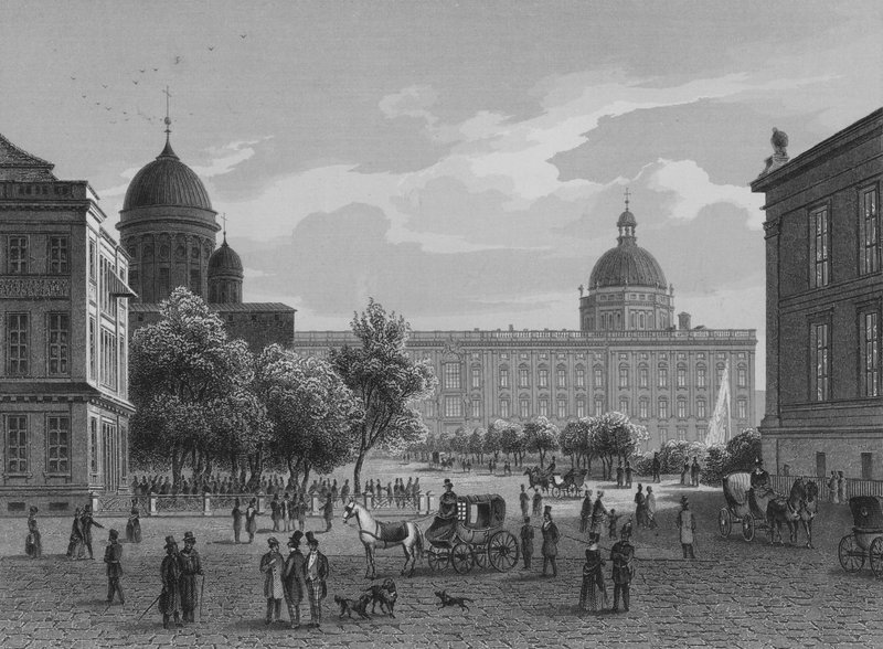 The Lustgarten, Berlin (stålgravering) av German School