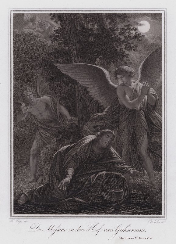 Messias i Getsemane hage (gravering) av German School