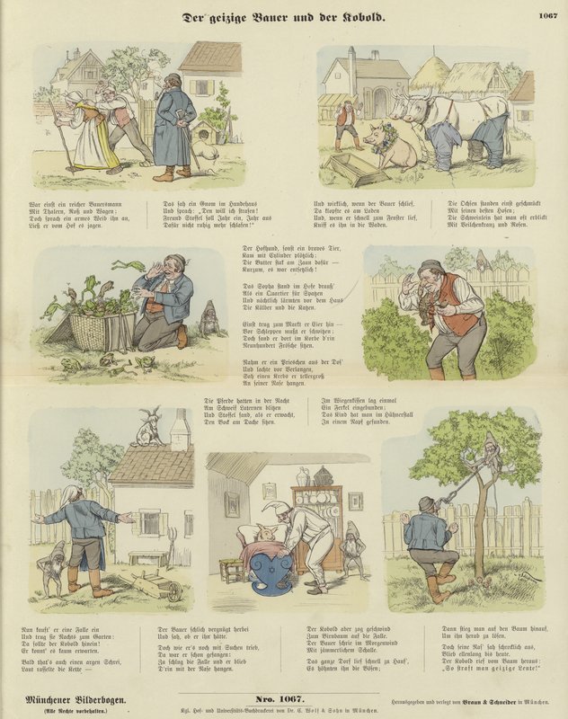 The Miserly Farmer and the Goblin av German School