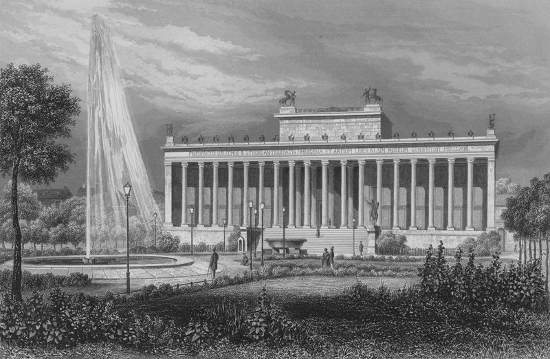 Museet, Berlin (stålgravering) av German School