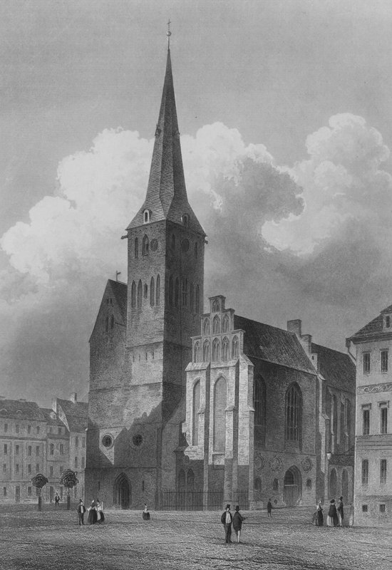 Nikolaikirche, Berlin (stålgravering) av German School