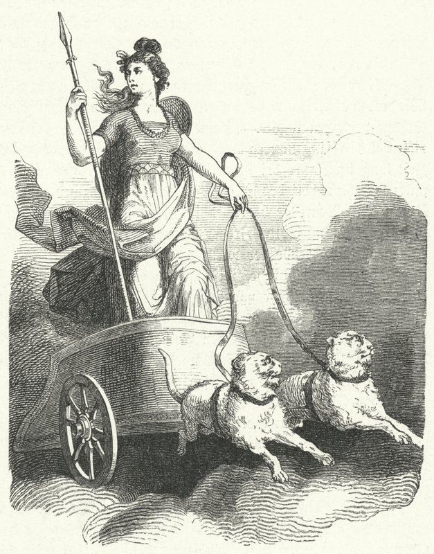 Den norrøne gudinnen Freyja (gravering) av German School