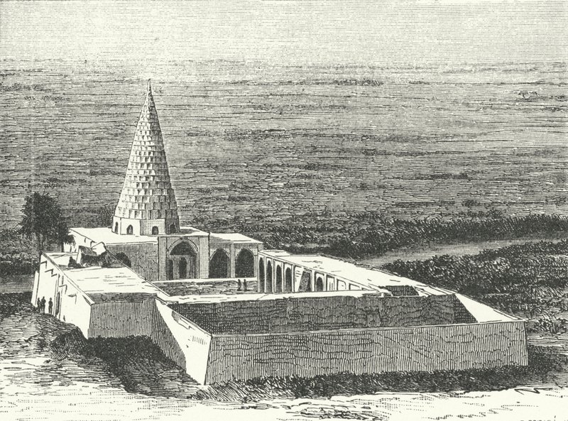 Graven til profeten Daniel i Susa, Iran (gravering) av German School