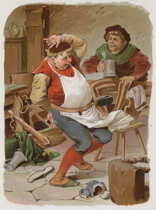 Ønskebordet, gullræva og kosen i sekken (chromolitho) av German School