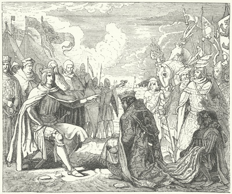 Restaureringen av Ottokar II som konge av Böhmen av Rudolf av Habsburg av German School