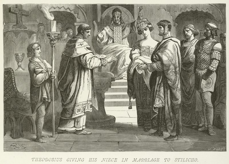 Thedosius ga sin niese i ekteskap med Stilicho av German School