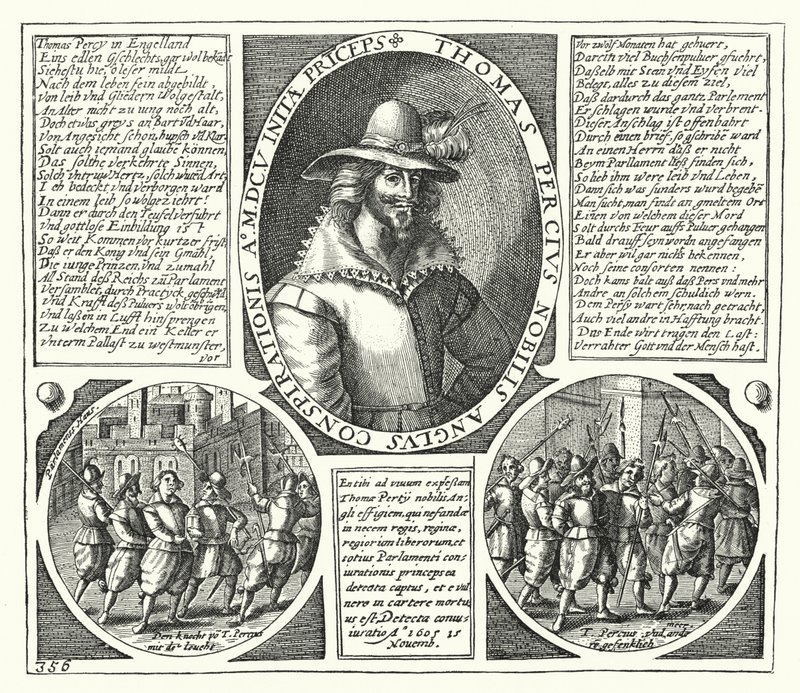 Thomas Percy, en av konspiratørene bak Kruttplottet (gravering) av German School