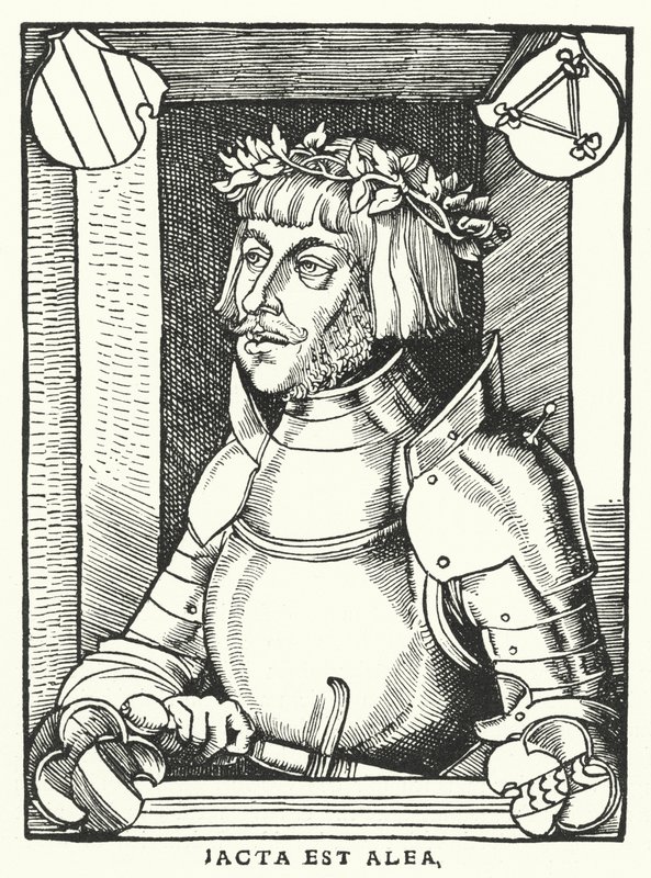 Ulrich von Hutten , tysk lærd, poet, satiriker og protestantisk reformator (gravering) av German School