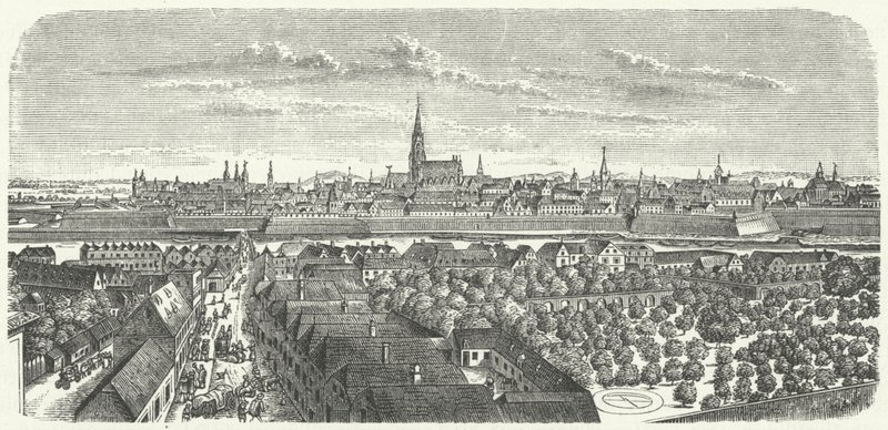 Wien på midten av 1600-tallet (gravering) av German School