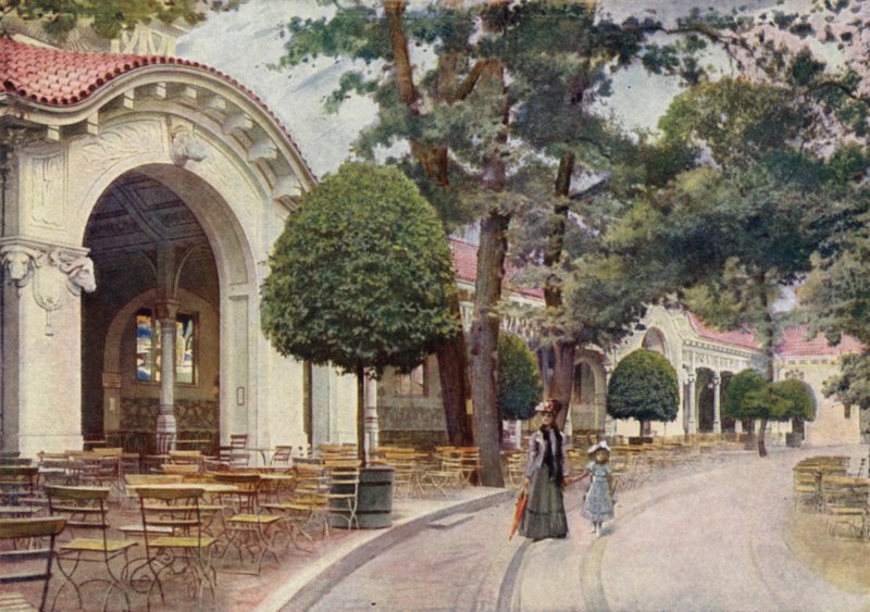 Viennese Coffee Hall, Berlin Zoological Garden, Tyskland (farge litho) av German School