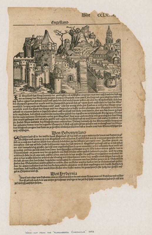 Utsikt over London, 1493. Fra Nürnbergkrøniken av German School