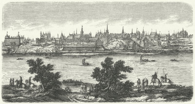 Warszawa på 1600-tallet (gravering) av German School