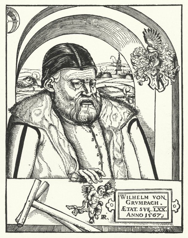 Wilhelm von Grumbach , tysk ridder og eventyrer (gravering) av German School
