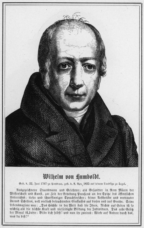 Wilhelm von Humboldt (gravering) av German School