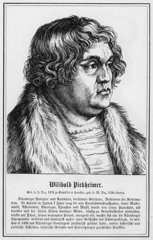 Wilibald Pirkheimer (gravering) av German School