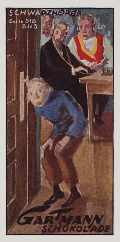 Trådløs (fargelitografi) av German School