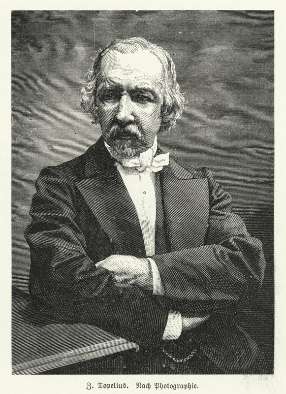 Zachris Topelius , svensktalende finsk romanforfatter, poet, journalist og historiker (litho) av German School