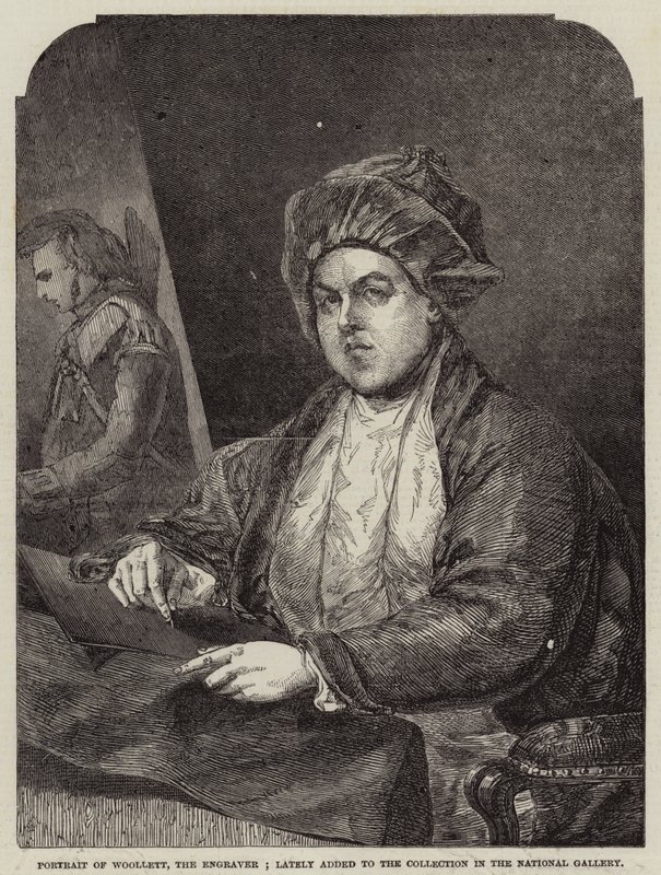 Portrett av Woollett, gravøren; nylig lagt til Samlingen i Nasjonalgalleriet av Gilbert Stuart