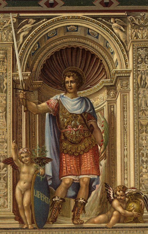 St Victor, maleri av Il Sodoma i Palazzo Comunale, Siena, Italia av Giovanni Antonio Bazzi after Sodoma