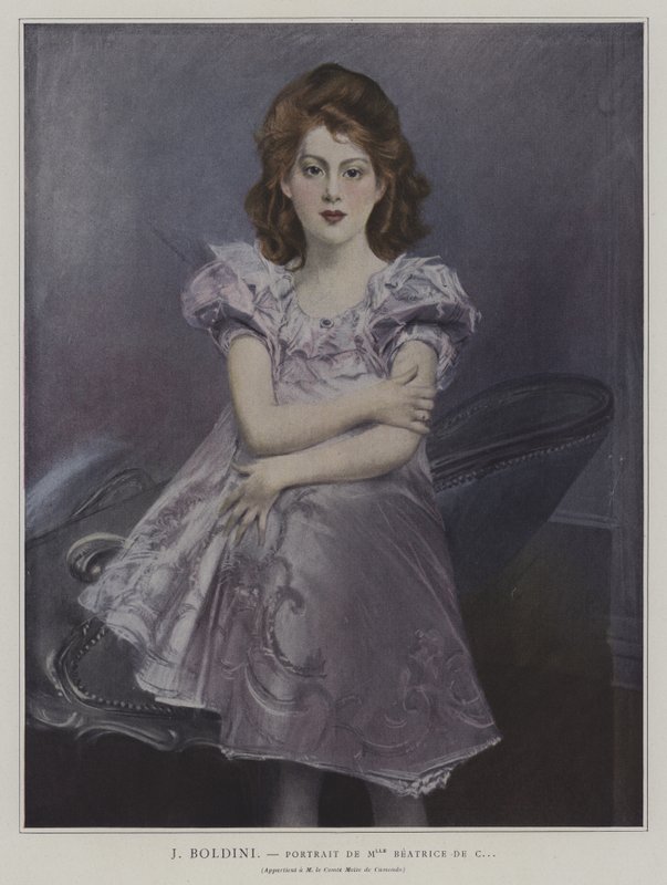 Portrett av Mademoiselle Beatrice de C... av Giovanni Boldini