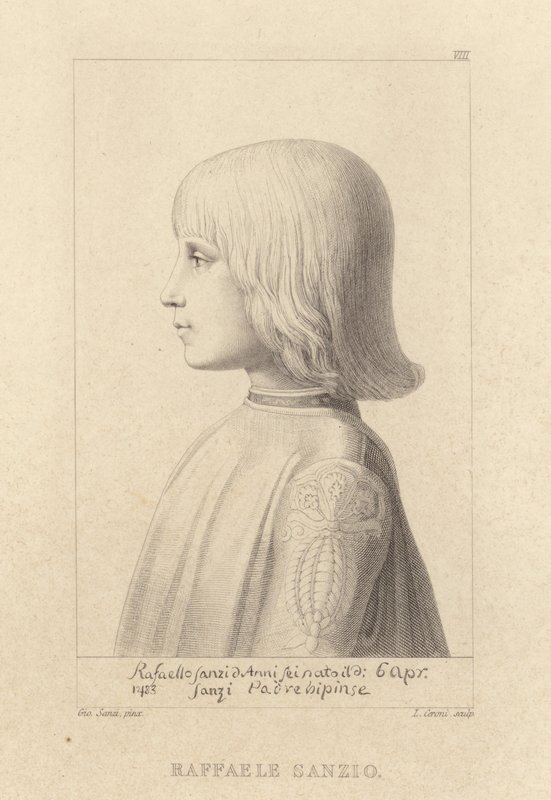 Portrett av kunstneren Raphael som ung gutt av Giovanni Santi or Sanzio
