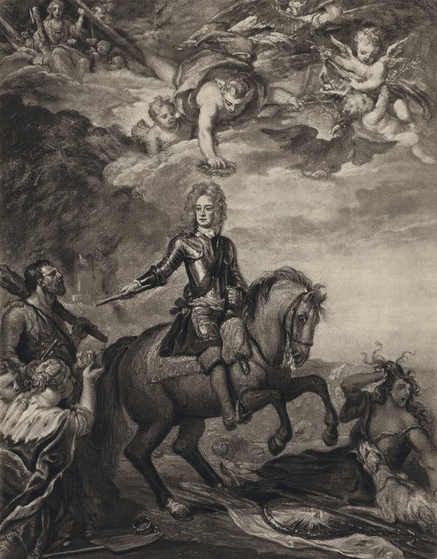 John Churchill, hertug av Marlborough (litho) av Godfrey (after) Kneller
