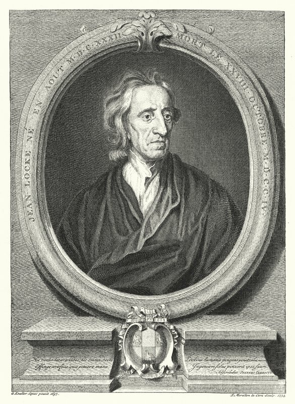 John Locke , engelsk filosof (gravering) av Godfrey (after) Kneller