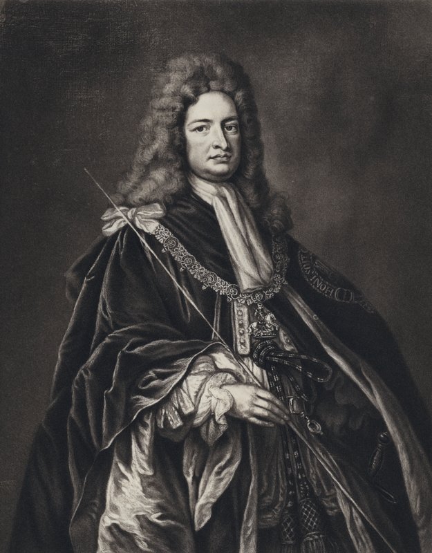 Robert Harley, jarl av Oxford (litho) av Godfrey (after) Kneller