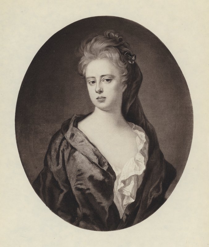 Sarah Jennings, hertuginne av Marlborough (litho) av Godfrey (after) Kneller
