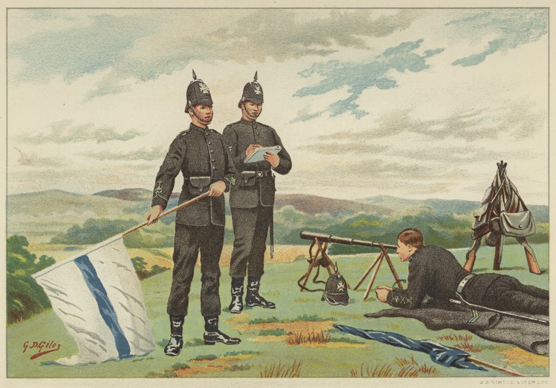 The 1st Middlesex (Victoria Rifles) frivillige, 4th Volunteer Battalion Kings Royal Rifle Corps av Godfrey Douglas Giles