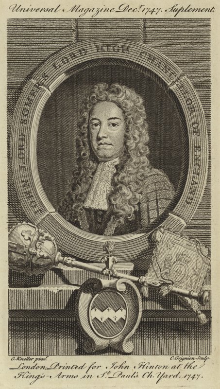 John Lord Somers, Lord High Chancellor of England av Godfrey Kneller