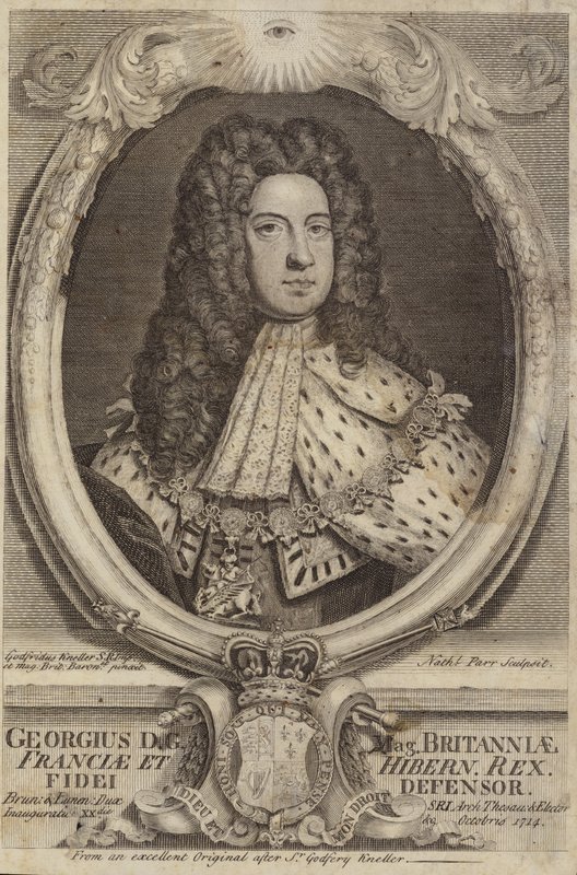 Kong George I av Storbritannia og Irland av Godfrey Kneller