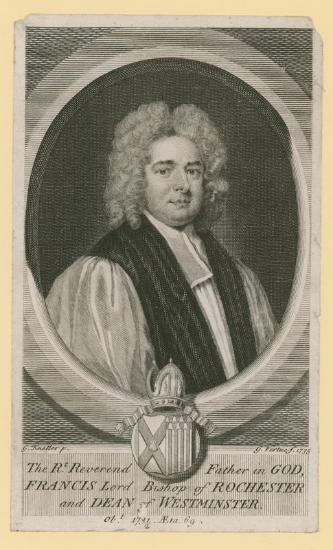 The Right Reverend Father in God, Francis Lord Bishop of Rochester og Dean of Westminster av Godfrey Kneller