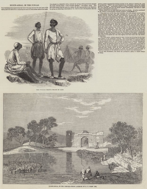 Husyn-Abdal, i Punjab av Godfrey Thomas Vigne