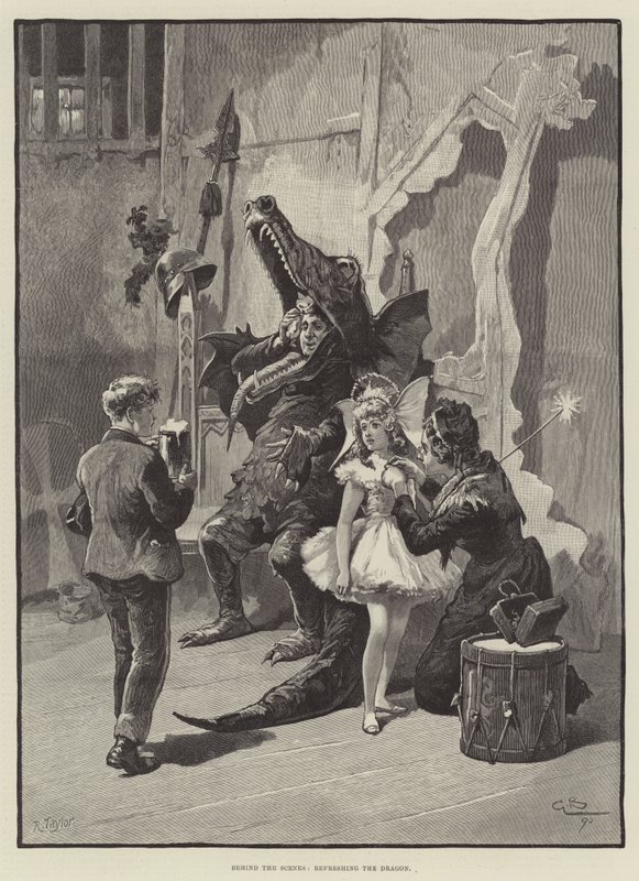 Bak kulissene, forfriskende dragen av Gordon Frederick Browne
