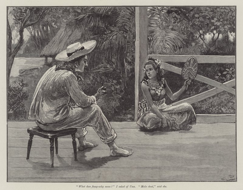 Uma, eller The Beach of Falesa, av Robert Louis Stevenson av Gordon Frederick Browne