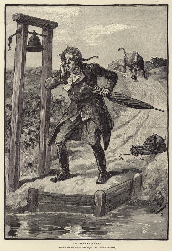 Hei! Ferje! Ferje! (gravering) av Gordon Frederick (after) Browne
