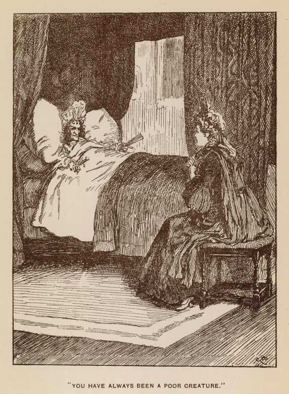 Illustrasjon for The History of Henry Esmond av Thackeray (litho) av Gordon Frederick (after) Browne
