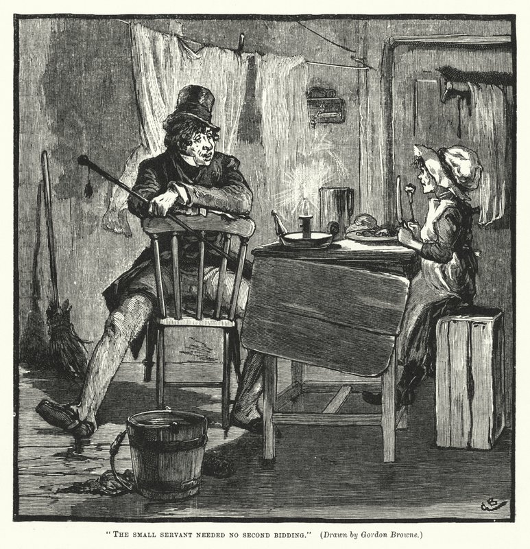 Den lille tjeneren trengte ingen andre bud (gravering) av Gordon Frederick (after) Browne