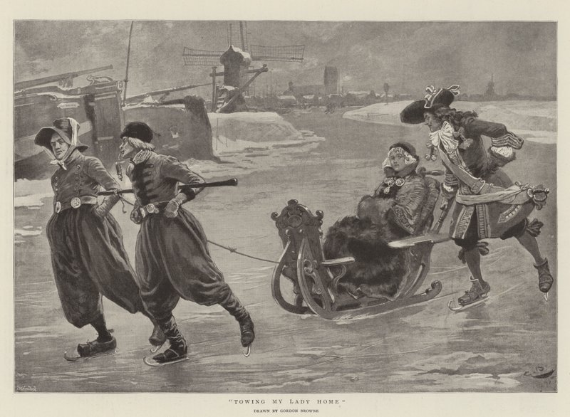Towing My Lady Home (litho) av Gordon Frederick (after) Browne