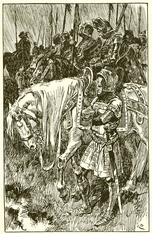 Engelskmenn venter på morgenen til slaget ved Agincourt av Gordon Frederick Browne