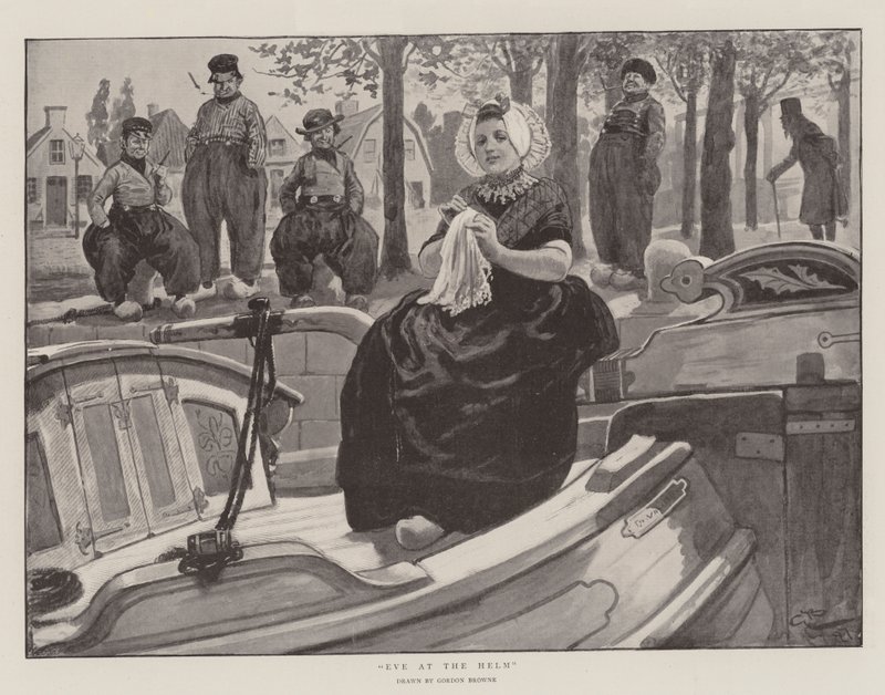 Eva ved roret av Gordon Frederick Browne