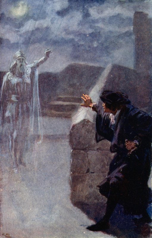 Hamlet ser farens spøkelse av Gordon Frederick Browne