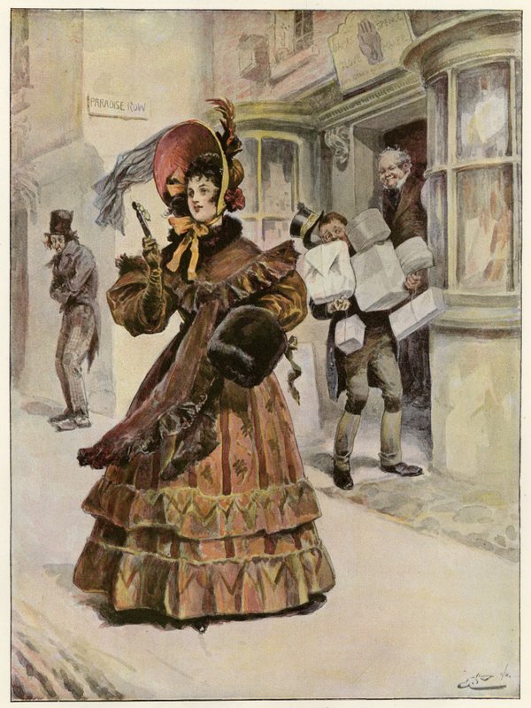 Lady Belinda drar på shopping for å kjøpe julegavene hennes av Gordon Frederick Browne