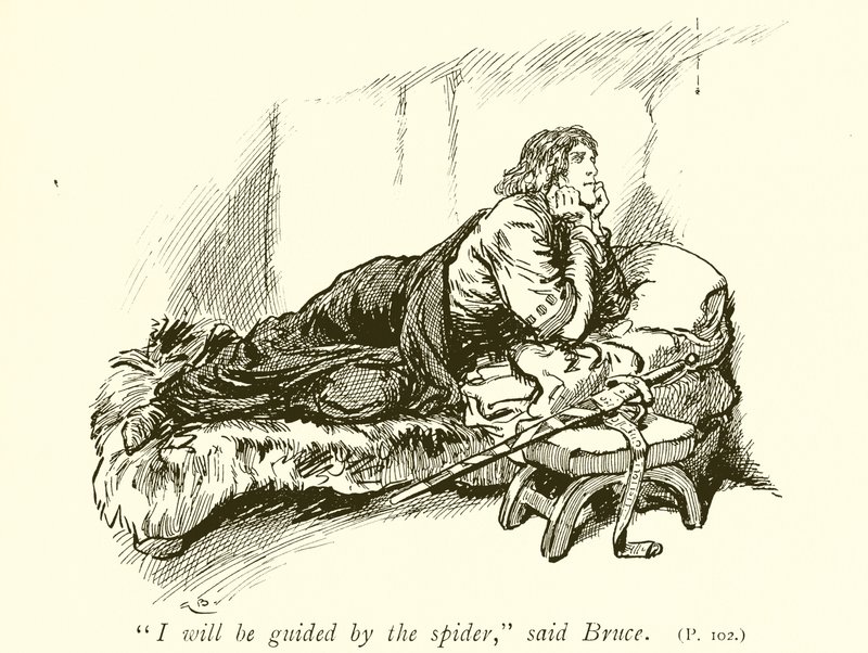 Robert Bruce og edderkoppen av Gordon Frederick Browne