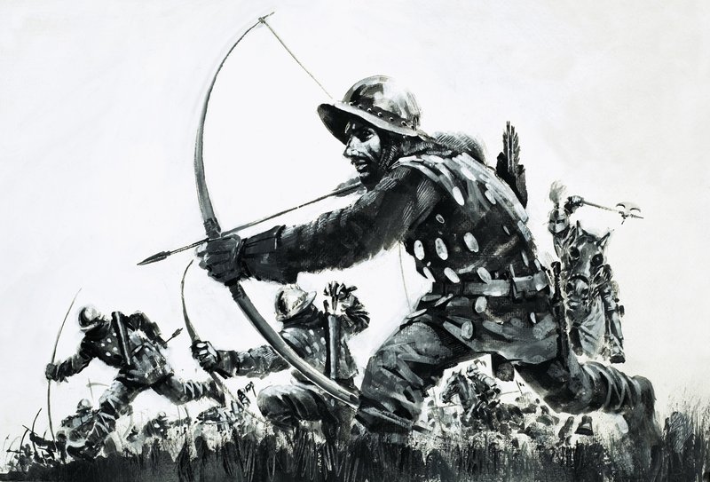 Bueskyttere i slaget ved Bannockburn av Graham Coton
