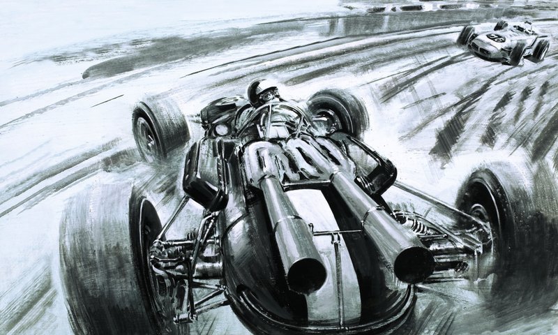 Ingen brite hadde vunnet Indianapolis 500 før Jim Clark i sin Lotus Ford. av Graham Coton