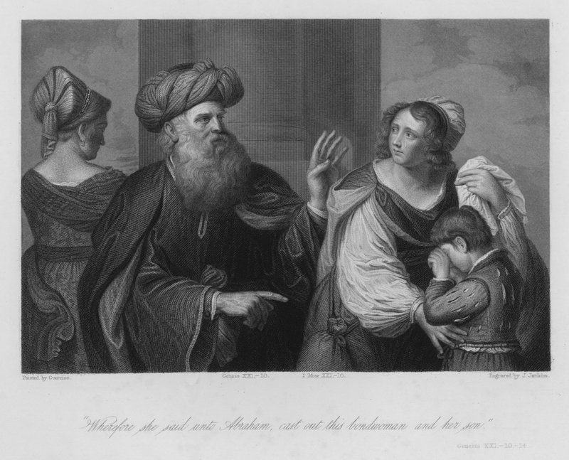 "Driv ut denne trellkvinnen og hennes sønn," 1. Mosebok XXI av Guercino